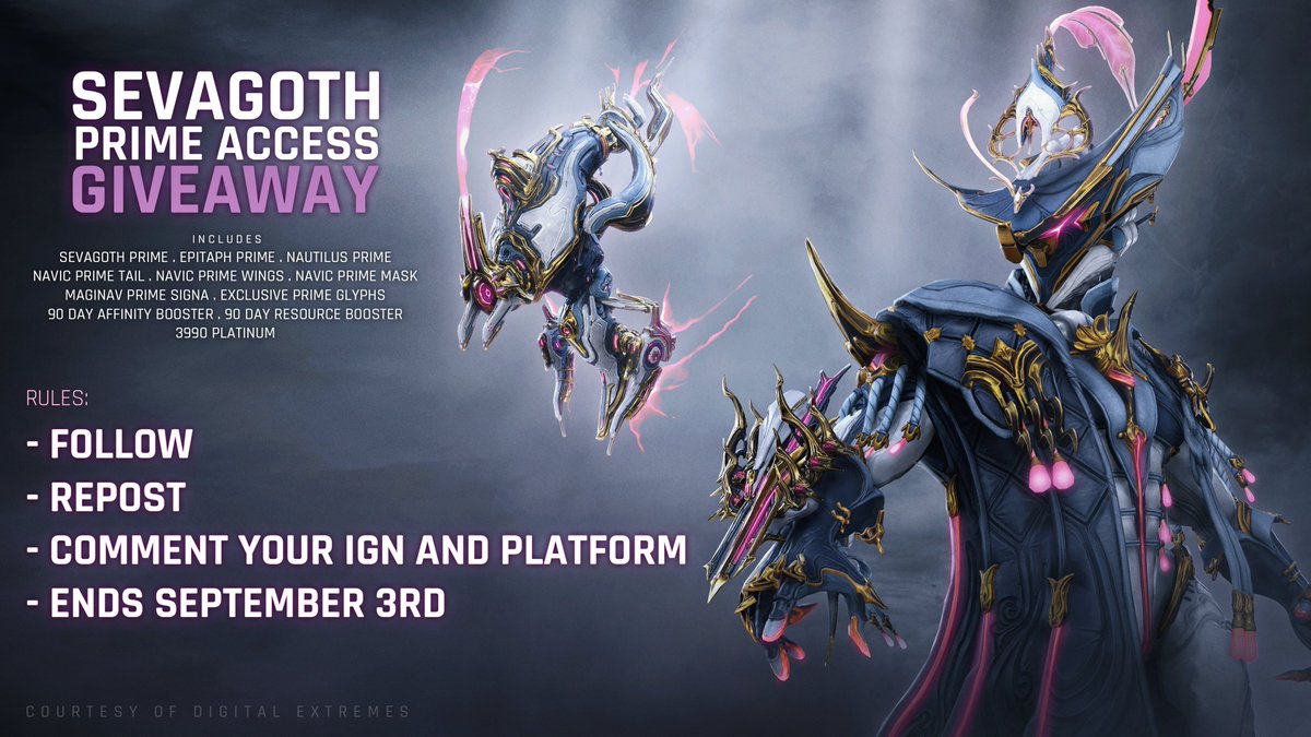 rikenz15's tweet photo. 🎁Giveaway: Sevagoth Prime Access
🔸Rules below
🔸Ends September 3rd https://t.co/CIgSpbtZuM