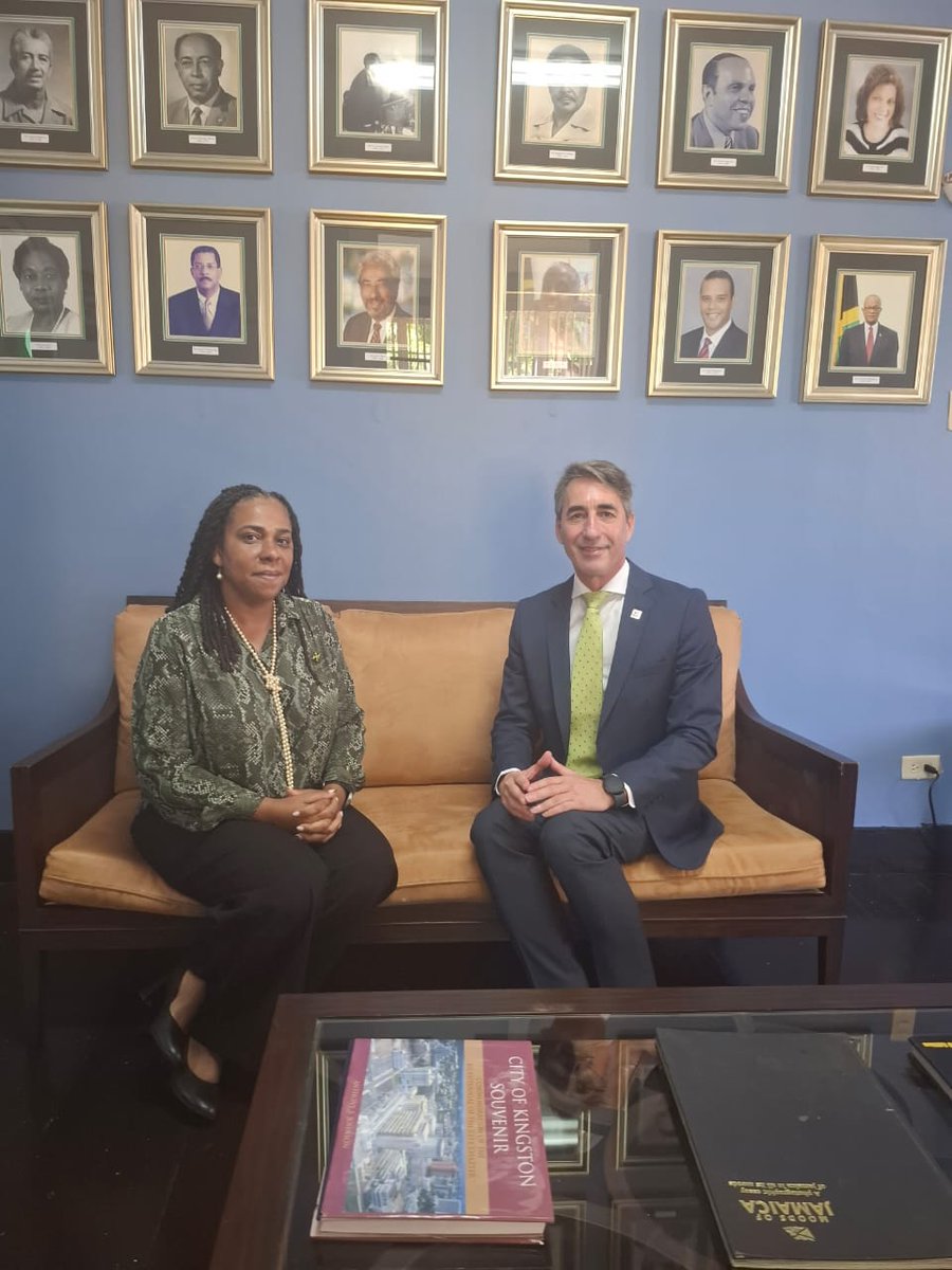 A_Kestens's tweet photo. Productive meeting with #Jamaica's High Commissioner to Trinidad and Tobago, Natalie Campbell-Rodriguez, discussing @JamaicaRedCross' response to those affected by #HurricaneBeryl

Grateful to highlight the crucial role of #RedCross societies as auxiliaries to public authorities. https://t.co/6ypJL3lsd2
