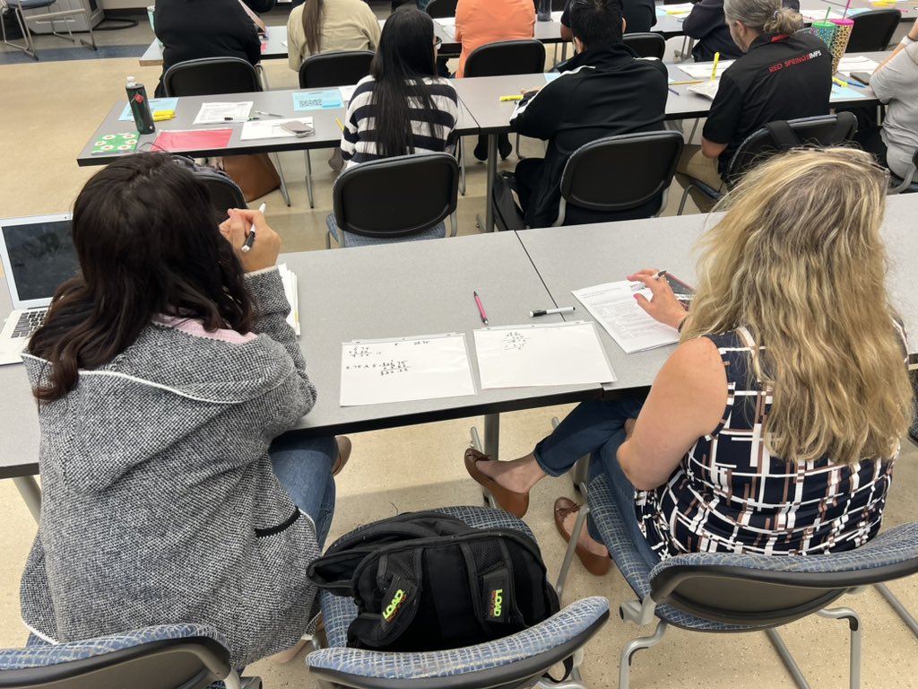 A busy morning diving into Math Content- our PSRC 8th grade teachers are really leaning into the work!!!