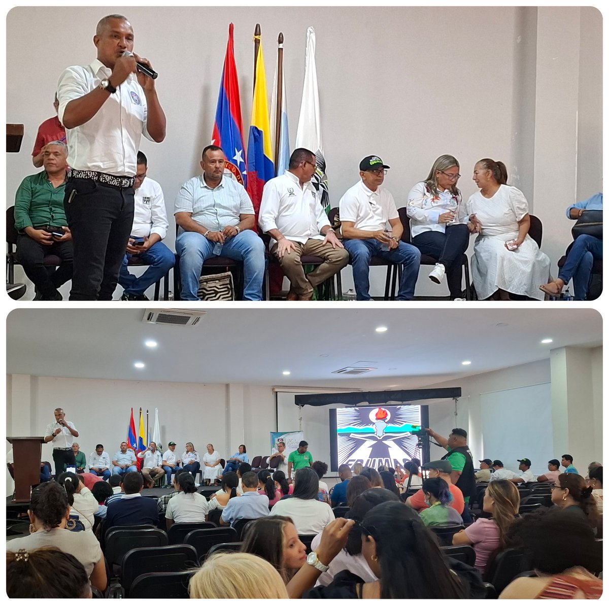 UsdeMAG_Informa's tweet photo. #AEstaHora ⏱️
Nuestro Presidente de @usdemagdalena José Cabrera, participa en la Asamblea Informativa que reúne a los docentes y directivos docentes del Distrito de #SantaMarta en primer día de protesta contra situaciones que vulneran derecho a la Educación de la niñez samaria. https://t.co/IYtz2xEKsE
