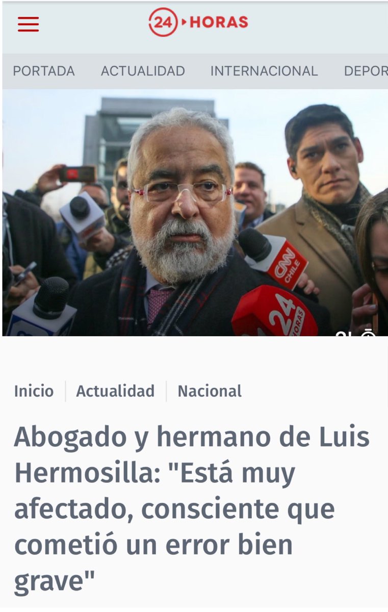 🚨 ¿Qué pasará en el #CasoHemosilla ? ¿Tendrán justicia diferenciada? 🚔

🔴 Más de 12 mil millones. Joyas, autos, linea de crédito de 5 mil millones, lavado de activos, etc. “ÉL ESTÁ MUY AFECTADO, COMETIÓ UN ERROR , ESTÁ CONSIENTE DE ESO” dijo el hermano de Luis Hermosilla.