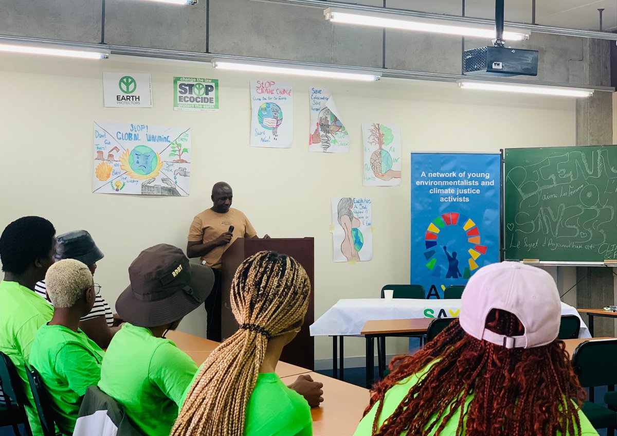 SAYCCC2's tweet photo. Dr Mashabela is one of the university academic staff that supports our students network at UKZN, we are empowered. #SAYCCC #ClimateJustice #Youth #Africa #ICJAO #StopEcocide #EndEcocide #Y4EL #WomensMonth2024 https://t.co/sQvEgThYQ0