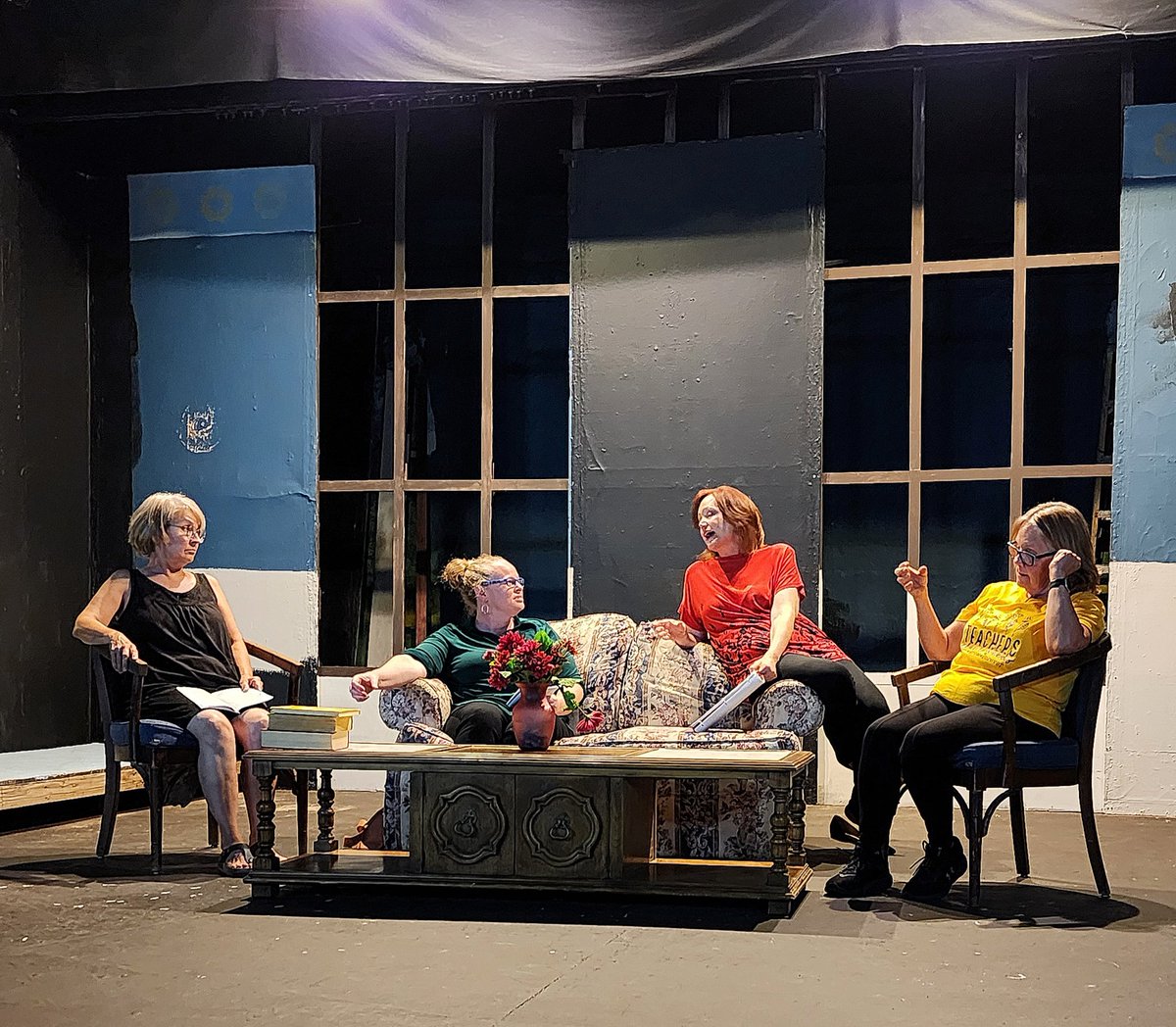 In rehearsal for a fun show opening Friday, August 30th. THE SAVANNAH SIPPING SOCIETY  🥂Tickets at theelpasoplayhouse.com