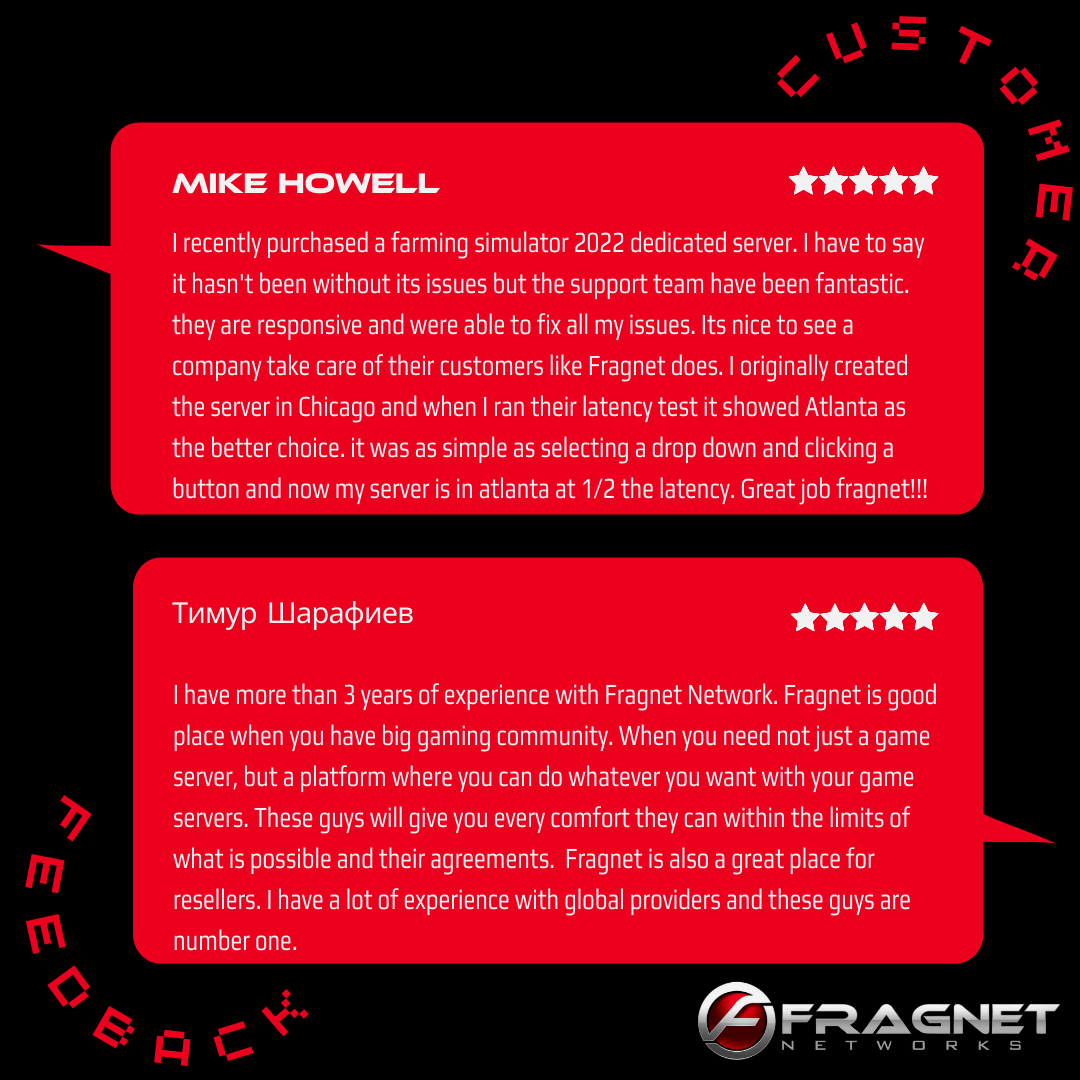 FragNetwork's tweet image. Always happy that you guys are happy! 📷

#fragnet #feedback #gameserver #gamer