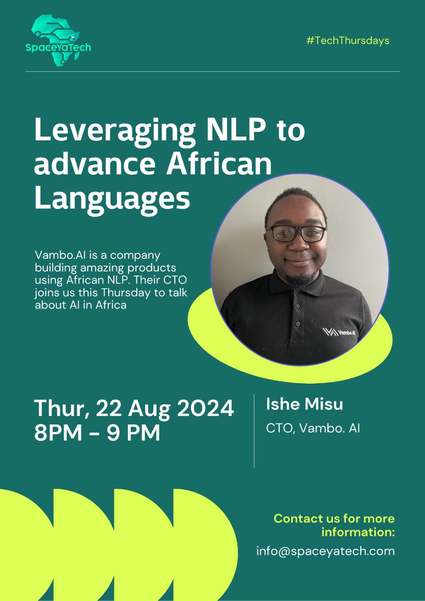 Join us this Thursday for a thrilling talk about AI and how it is being used in Africa.