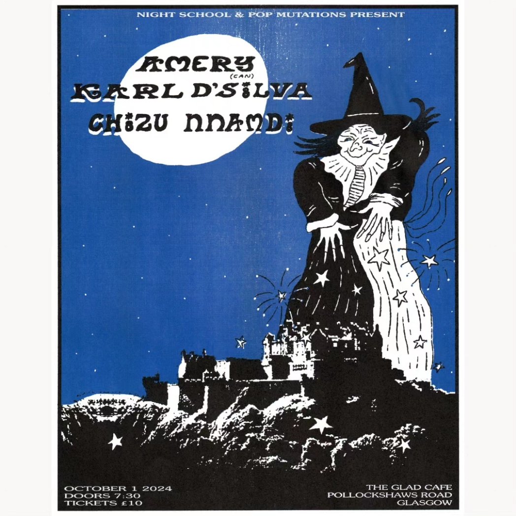 The Glad Cafe (@thegladcafe) on Twitter photo ✨ NEW SHOW ✨
<a href="/NightSchoolRecs/">Night School Records</a> & <a href="/popmutations/">Pop Mutations</a> present:
Amery + <a href="/krldslv/">🌙Karl D'Silva🥀</a> + <a href="/chizunnamdi/">chizu</a>
Tues 1st October
at The Glad Cafe
🎟️: via thegladcafe.co.uk ✨ NEW SHOW ✨
<a href="/NightSchoolRecs/">Night School Records</a> & <a href="/popmutations/">Pop Mutations</a> present:
Amery + <a href="/krldslv/">🌙Karl D'Silva🥀</a> + <a href="/chizunnamdi/">chizu</a>
Tues 1st October
at The Glad Cafe
🎟️: via thegladcafe.co.uk
