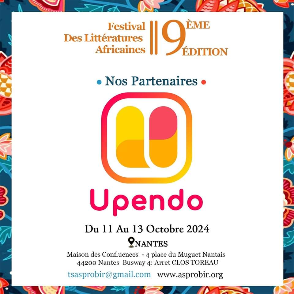 NOS PARTENAIRES

UPENDO se traduit par "passion" en Swahili. C'est un média &amp; une agence créative qui met en lumière les talents du monde.
 
Pour plus d'informations : youtube.com/channel/UCQbzT…
#LibrairieCoiffard
#FestivalLittératuresAfricaines