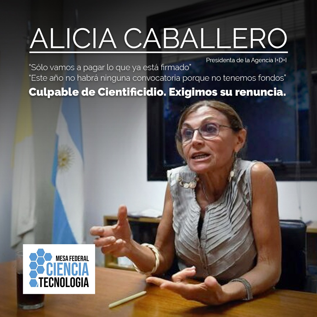 📌 Es economista especializada en finanzas con nula experiencia en desarrollo de procesos de innovación y articulación con el sector productivo. Hoy está a cargo de la Agencia I+D+i y es una de las responsables del #Cientificidio