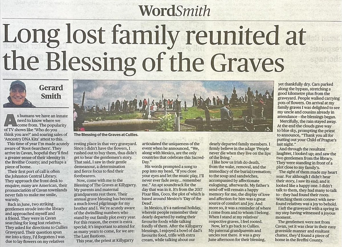 “As humans we have an innate need to know where we come from…”

This week’s #WordSmith column.
