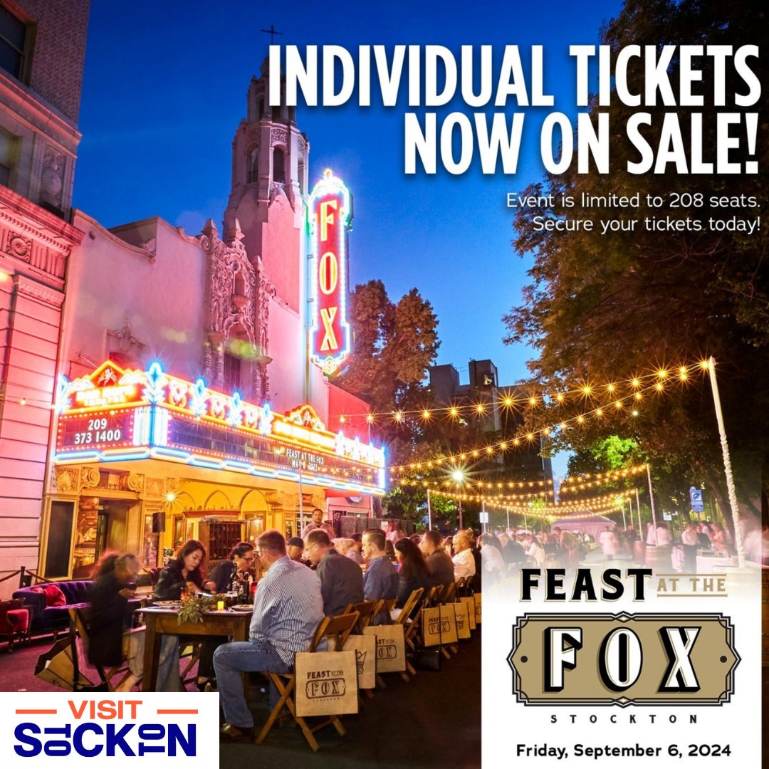 DowntownStkn's tweet image. Feed your senses at 𝐅𝐄𝐀𝐒𝐓 𝐀𝐓 𝐓𝐇𝐄 𝐅𝐎𝐗 🍽️ Featuring a four-course dinner by Chef Shane Tracewell and The Kitchen at Stonebrier at the Bob Hope Theatre 🎭 

Get your tickets now at visitstockton.us/feastatthefox

#downtownstockton #stocktonca #visitstockton