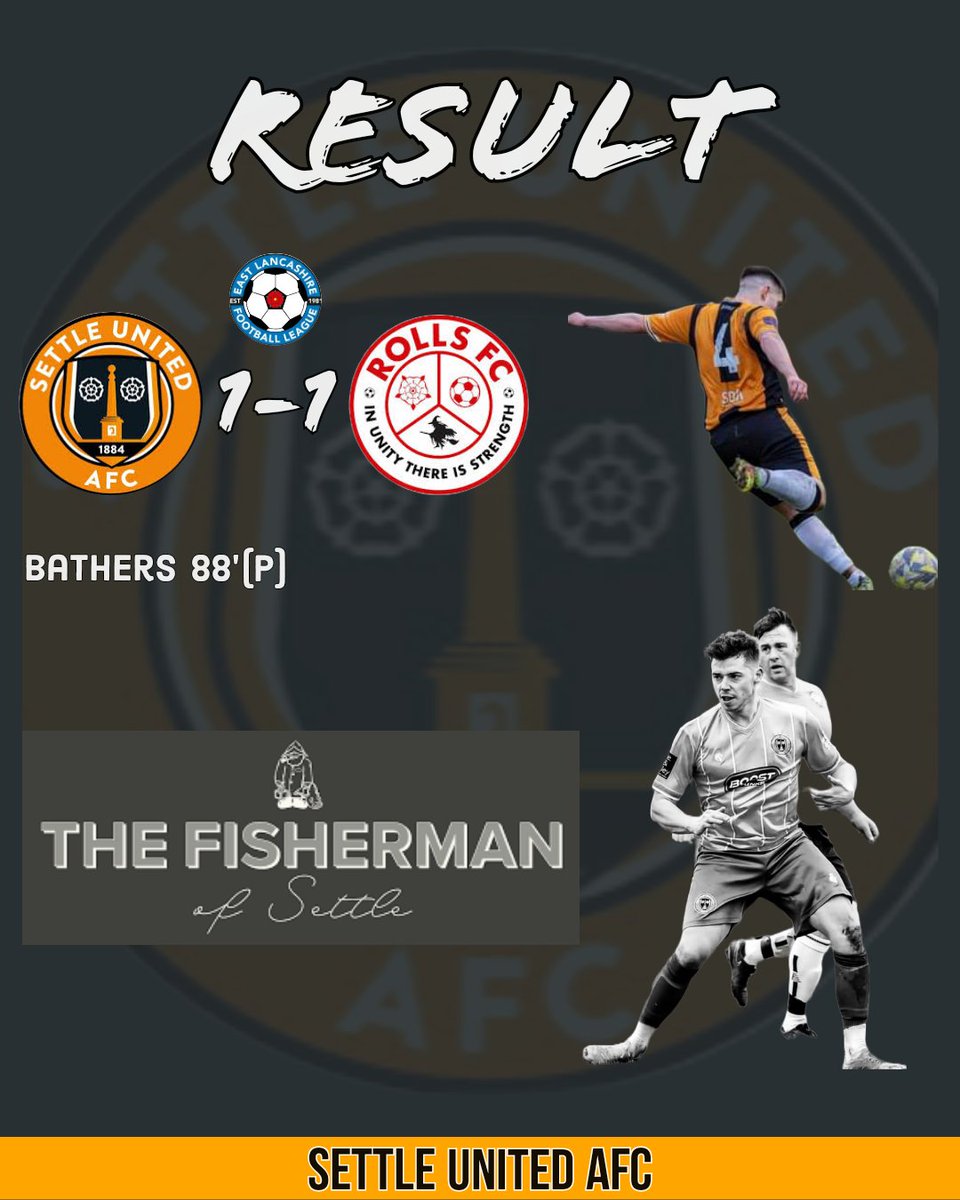 Settle United AFC (@settleunited) on Twitter photo ⬛🟧Result - 20.08.24⬛🟧
The 1st team battle to a 1-1 draw against a classy <a href="/RollsFC/">Rolls Football Club</a>.
⚽️ Danny Bathers (Sponsored by The Fisherman
🏆 MoM - Oliver Kilburn (Available to sponsor). ⬛🟧Result - 20.08.24⬛🟧
The 1st team battle to a 1-1 draw against a classy <a href="/RollsFC/">Rolls Football Club</a>.
⚽️ Danny Bathers (Sponsored by The Fisherman
🏆 MoM - Oliver Kilburn (Available to sponsor).