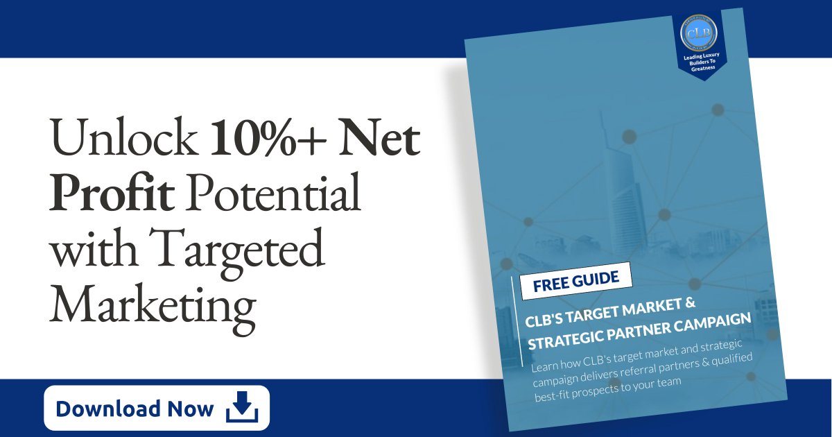 clbnetwork's tweet photo. Builders–take control of your market with our research services! Download our free guide at the link below to learn all about our target market research program, read case studies, and discover all the ways our team can boost your company’s growth.
https://t.co/EOeMRwR89i https://t.co/fjwHtT5Jzp