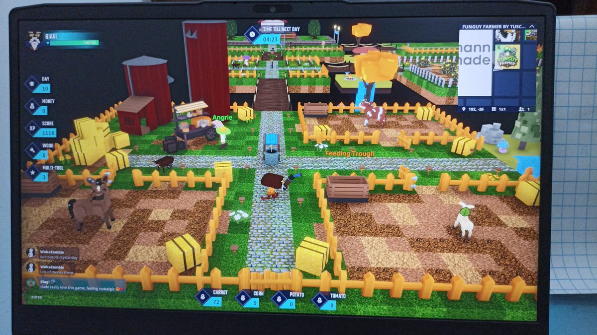 Already playing Funguy Farmer for 3 hours, managing farm with friends ? YES !! really love the gameplay 😍😍 farming your crop, feed cattles, mining crystal, decor your house with uniques furniture with friends!

Play the game here below !!