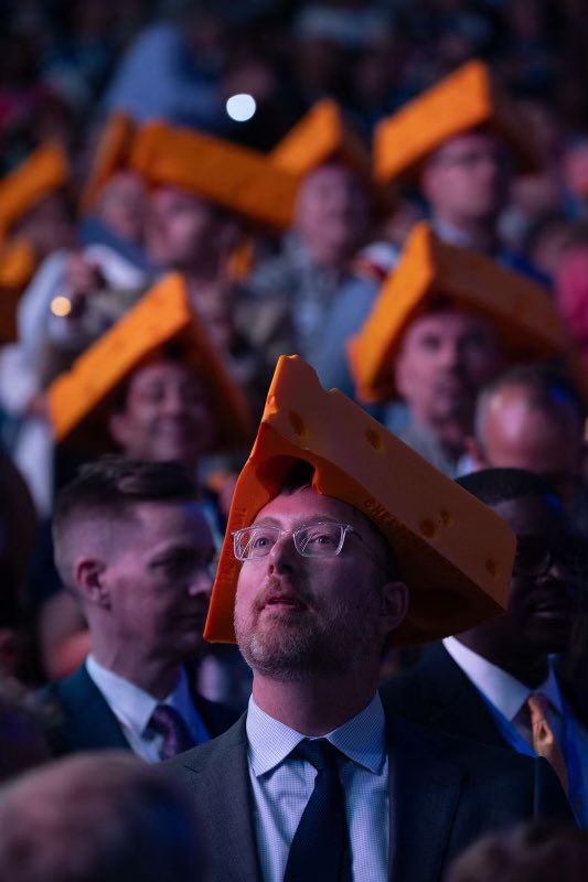 With our heads held high and bedecked by cheese, we cast our eyes boldly to the future