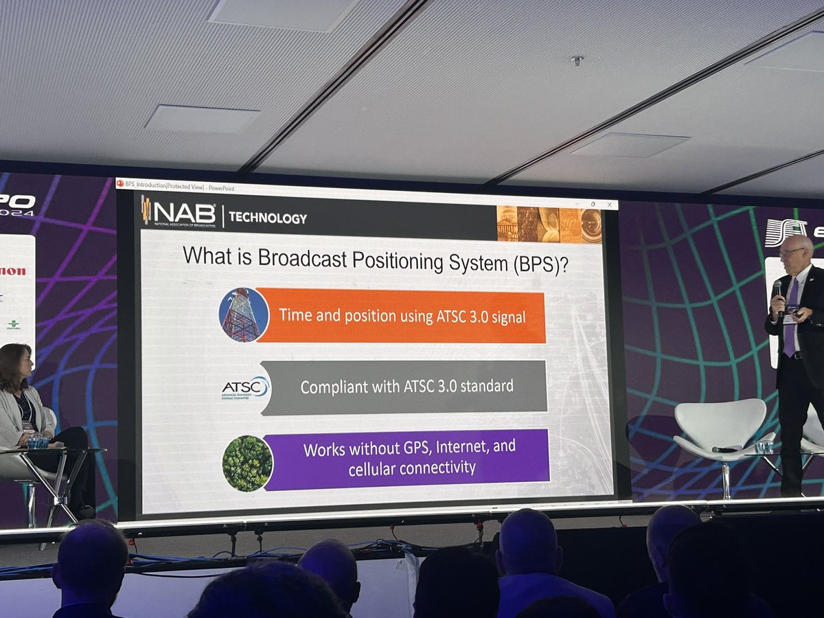 Our Mark Corl explained the Broadcast  Pisitioning System (#BPS) at the SET show. Contact us for more details if you missed it. You can find us in the <a href="/atsc_updates/">ATSC</a>, Foccus and Convergint stands until tomorrow.
#atsc3 #nextgentv #broadcastengineering #dtt #tv3 #broadcasting