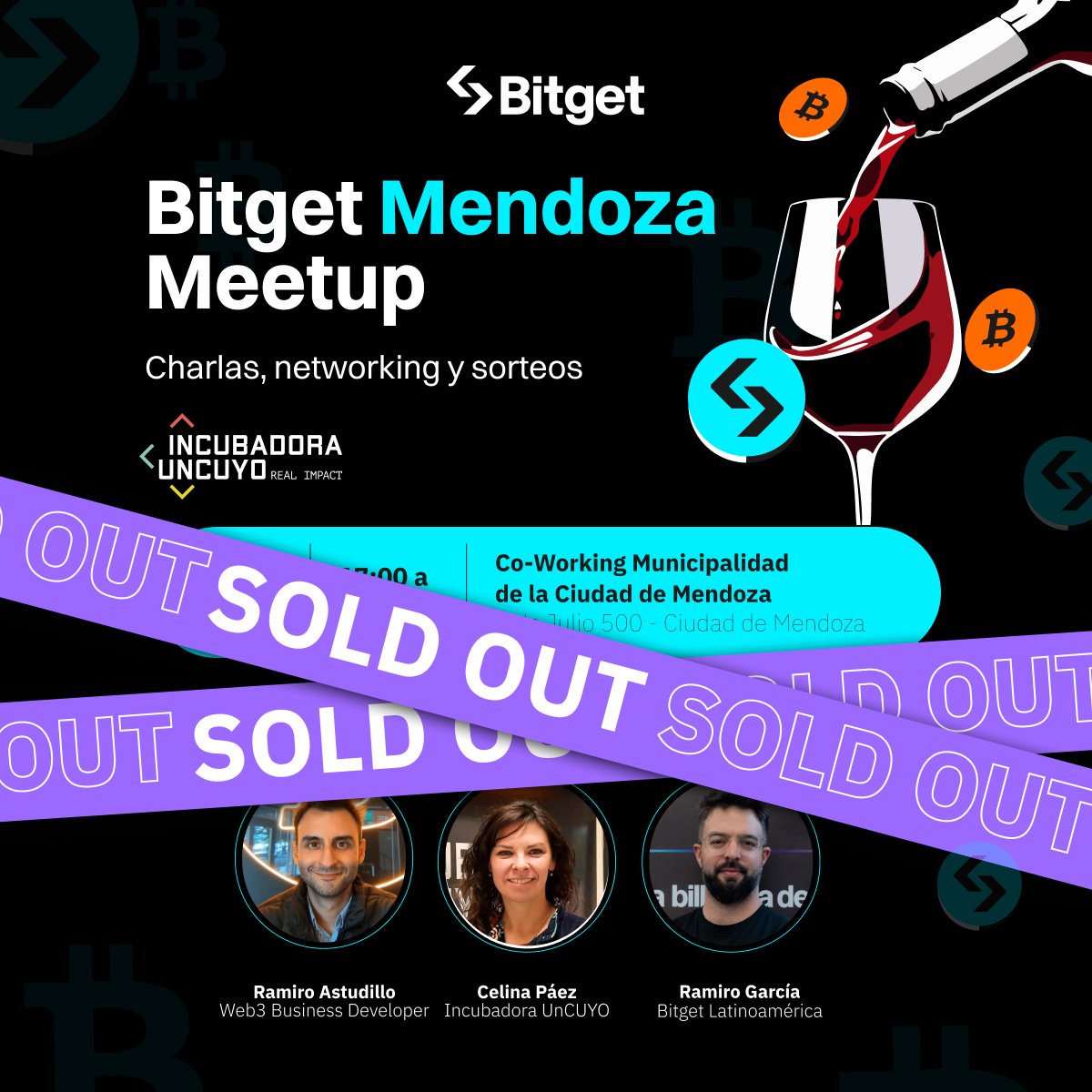 BitgetES's tweet photo. #Argentina 🇦🇷
Nos complace anunciar que #Mendoza quedó chico para tantos amantes #crypto que nos esperan mañana 🎉

📌 Cada vez hay más #BitgetMeetup en #Argentina. Seguinos en redes para conocer más https://t.co/KCr12MgnK9