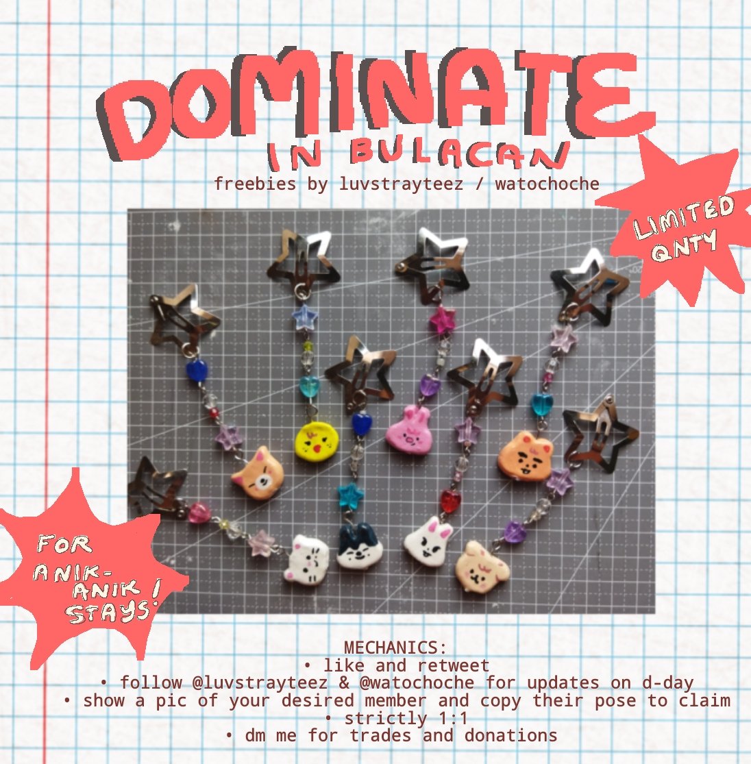 stray kids #dominATE_BULACAN fan support ꒰⁠⑅⁠ᵕ⁠༚⁠ᵕ⁠꒱⁠˖⁠♡ by <a href="/luvstrayteez/">raf saw skz 💕</a> /<a href="/watochoche/">raf 💫</a> 
⑅ time &amp; loc: tba on d-day
⑅ can choose based on availability
⑅ see pic for more deets