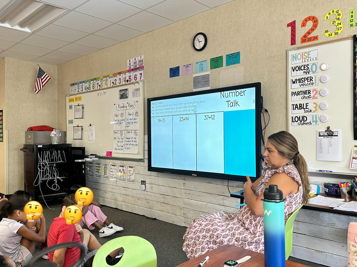 Number talks with <a href="/McClure4th/">McClure4th</a> lots of mental math going on. It is amazing how many different ways you can come up with the right answers. <a href="/McClureMarshals/">McClure Marshals</a>  are super smart