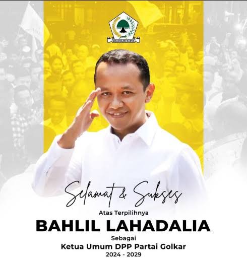 ormasMKGR's tweet photo. Selamat dan Sukses atas terpilihnya bpk.@bahlillahadalia sebagai ketua umum DPP Partai Golkar 2024-2029 https://t.co/VJ7nzLKmxg