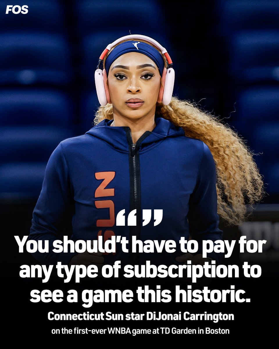 DiJonai Carrington says the WNBA's first game at TD Garden in Boston should've been on national TV 📺
