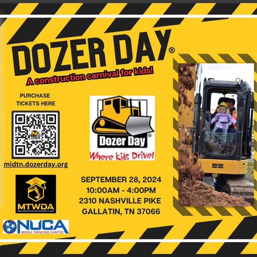 clearyconst's tweet photo. 📅Mark your calendar!
Join us on Saturday, September 28th from 10 AM to 4 PM for the 2nd Annual DOZER DAY®️at the Comer Barn in Gallatin, TN for a full day of fun and excitement!
Get tickets at https://t.co/Wv87Madbyf
#DozerDay #theclearyway #clearyconstruction #NUCAMiddleTN https://t.co/Wms07fCLDn