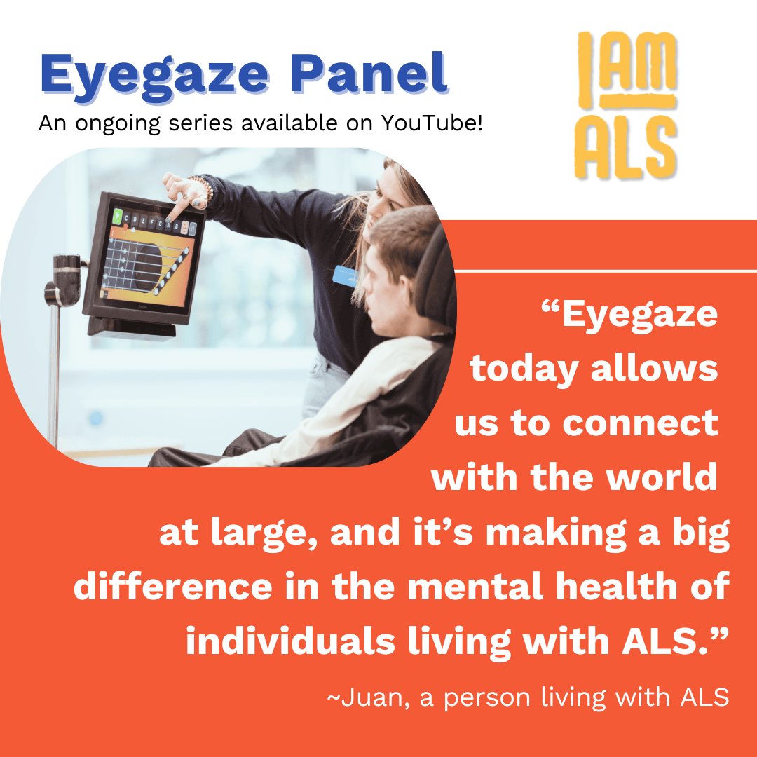 Dr_Hardin's tweet photo. EyeGaze technology allows people living with ALS the opportunity to continue to communicate, create, and retain independence through the use of their eyes. Join us on 8/22/24 6:30pm ET to learn more. Sign up here https://t.co/vPSIPQGLuG https://t.co/R1IKz4IF9u