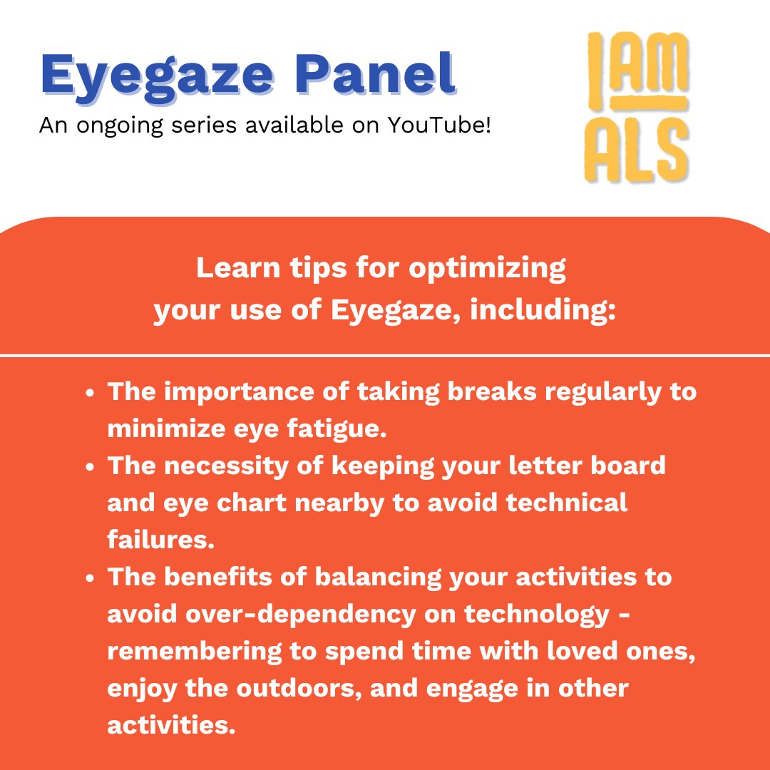 Dr_Hardin's tweet photo. EyeGaze technology allows people living with ALS the opportunity to continue to communicate, create, and retain independence through the use of their eyes. Join us on 8/22/24 6:30pm ET to learn more. Sign up here https://t.co/vPSIPQGLuG https://t.co/R1IKz4IF9u