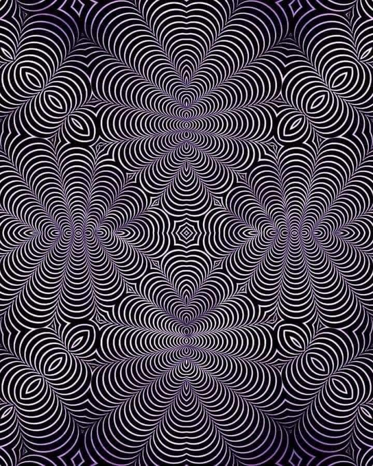 Depending on how your brain works (left brain, right brain) you see a cat or a moose in this pattern. 

Whatever animal you see isn’t an actual part of the image, but just an optical illusion created by your own brain.

In fact, if you zoom in, any animal disappears.