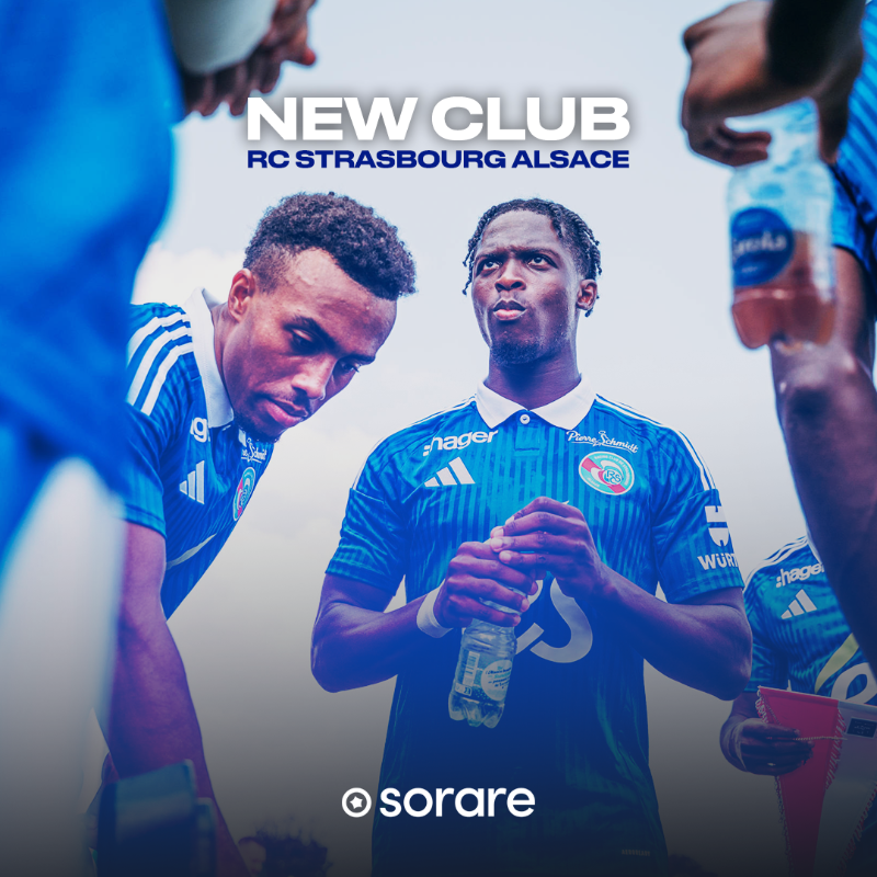 Sorare's tweet photo. Welcome back, @RCSA. 🔵⚪️