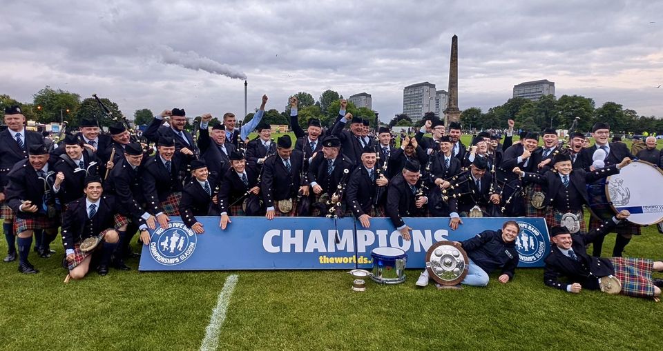 2024 World Pipe Band Championships!

Congratulations to 'Ravara Pipe Band' - N. Ireland, crowned Grade 2  World Pipe Band Champions at last Saturdays event held in Glasgow Green.  ⁠The band also claimed the Champion of Champions band title. Photo courtesy of Ravara Pipe Band.
⁠