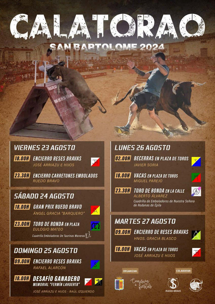 🚆  Una de nuestras próximas paradas, junto a <a href="/ruedo_bravo/">Ruedo Bravo</a> es Calatorao (#Zaragoza). ¡Festejos Taurino del 23 al 27 de agosto! 

¡Allí nos vemos!