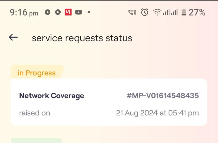 Dear VI, I am facing this problem since last 3 days. I have also reported for this. The network is not working and the internet is also not working. 
please try to solve this issue 

reference number MP-V01614548435

<a href="/ViCustomerCare/">Vi Customer Care</a>