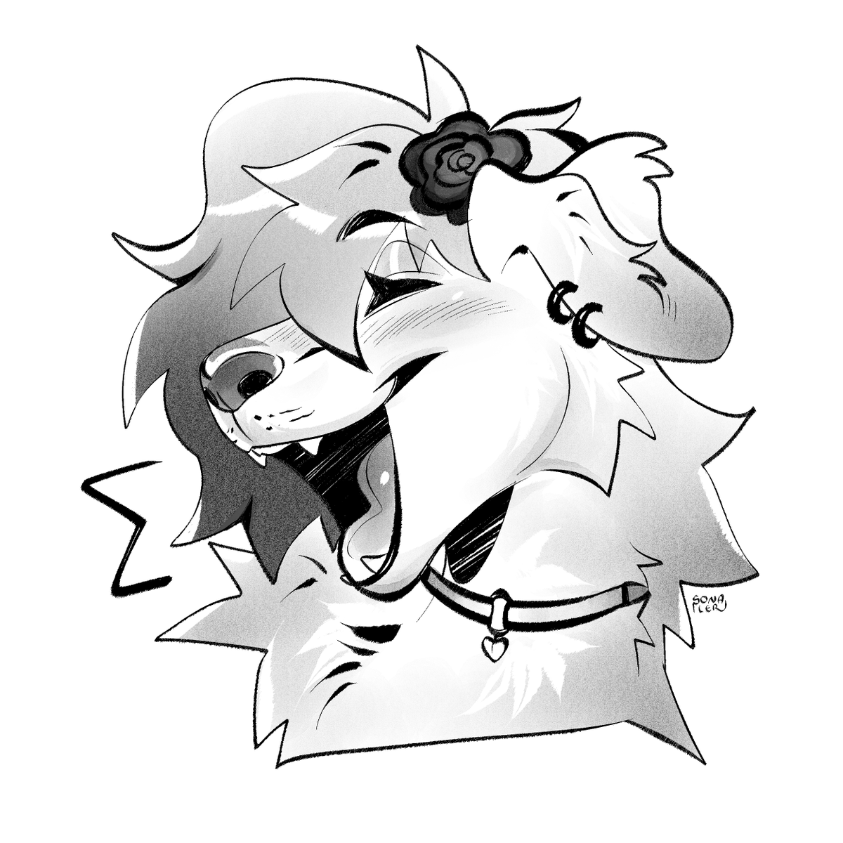 _sonaler's tweet image. B&W sketches headshots open again! 15 u/sd - few slots
DM me if interested!
payment through ko-fi (preferred) or paypal