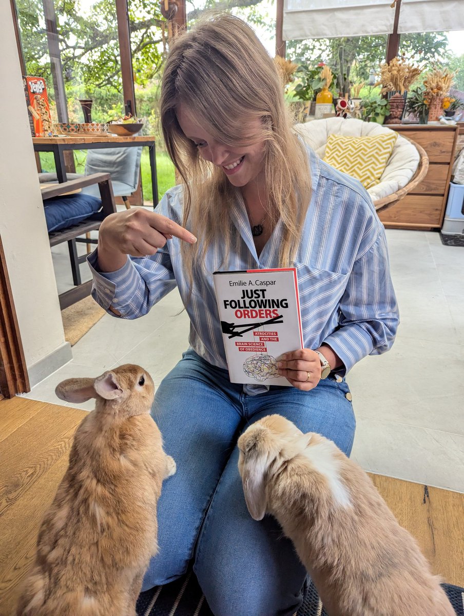 Emilie Caspar (@casparemilie) on Twitter photo Trying to educate my rabbits with the title of my new book "Just following orders".
I hope they will never open it ! 🤫🤫
#academia
#obedience
#neuroscience
<a href="/CambUP_Psych/">Cambridge UP - Psychology & Psychiatry</a> Trying to educate my rabbits with the title of my new book "Just following orders".
I hope they will never open it ! 🤫🤫
#academia
#obedience
#neuroscience
<a href="/CambUP_Psych/">Cambridge UP - Psychology & Psychiatry</a>