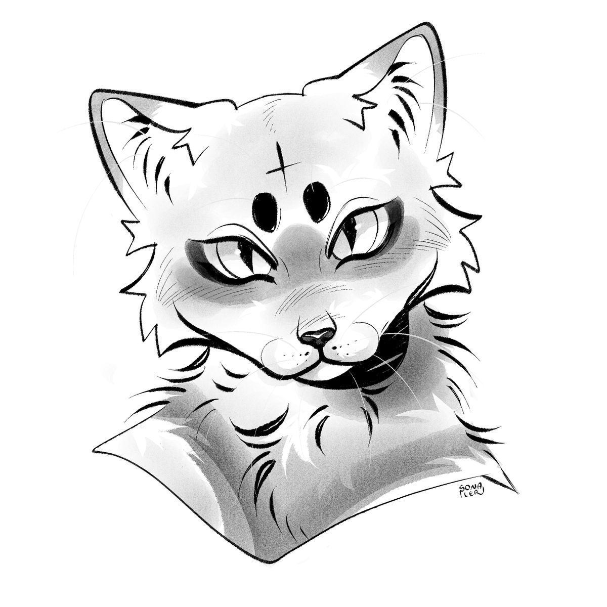 _sonaler's tweet image. B&W sketches headshots open again! 15 u/sd - few slots
DM me if interested!
payment through ko-fi (preferred) or paypal