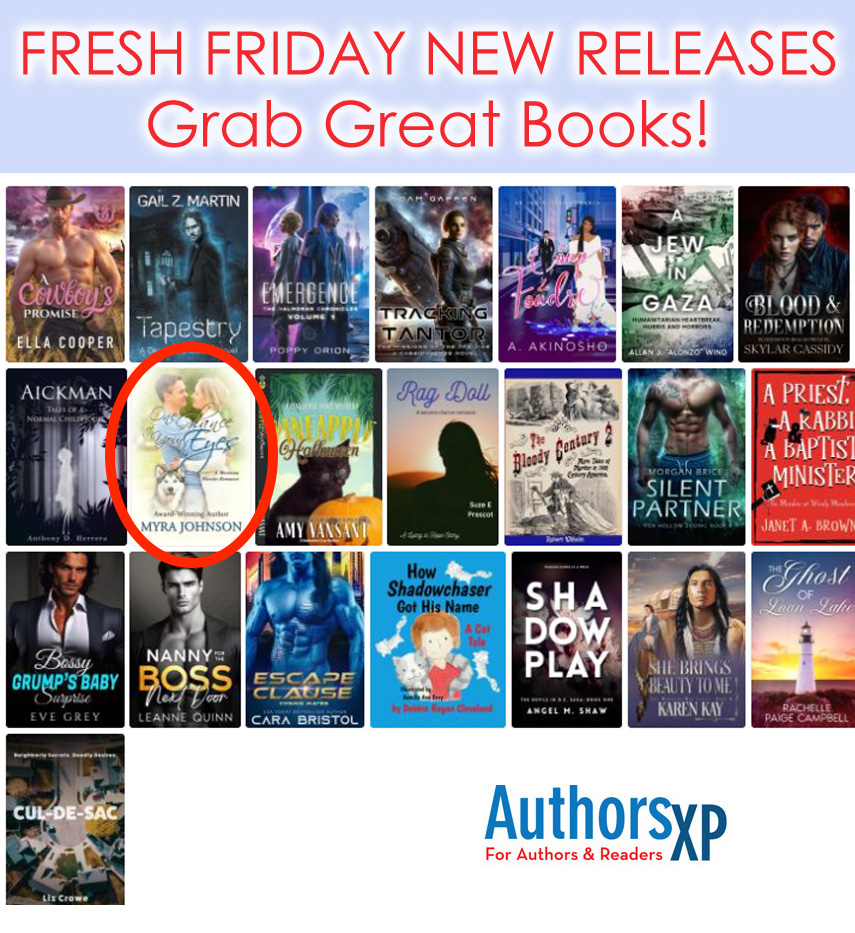 MyraJohnson's tweet image. Looking to add some new books to your TBR stack? Check out this selection, including my latest release, One Glance of Your Eyes. authorsxp.com/fresh-friday-n…