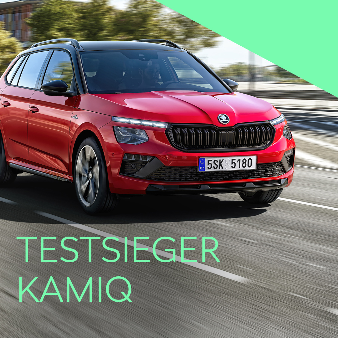 🎉 Unser aufgefrischte Kamiq Monte Carlo gewinnt im Test der "auto, motor und sport" bei den Kompakt-SUV Platz 1.