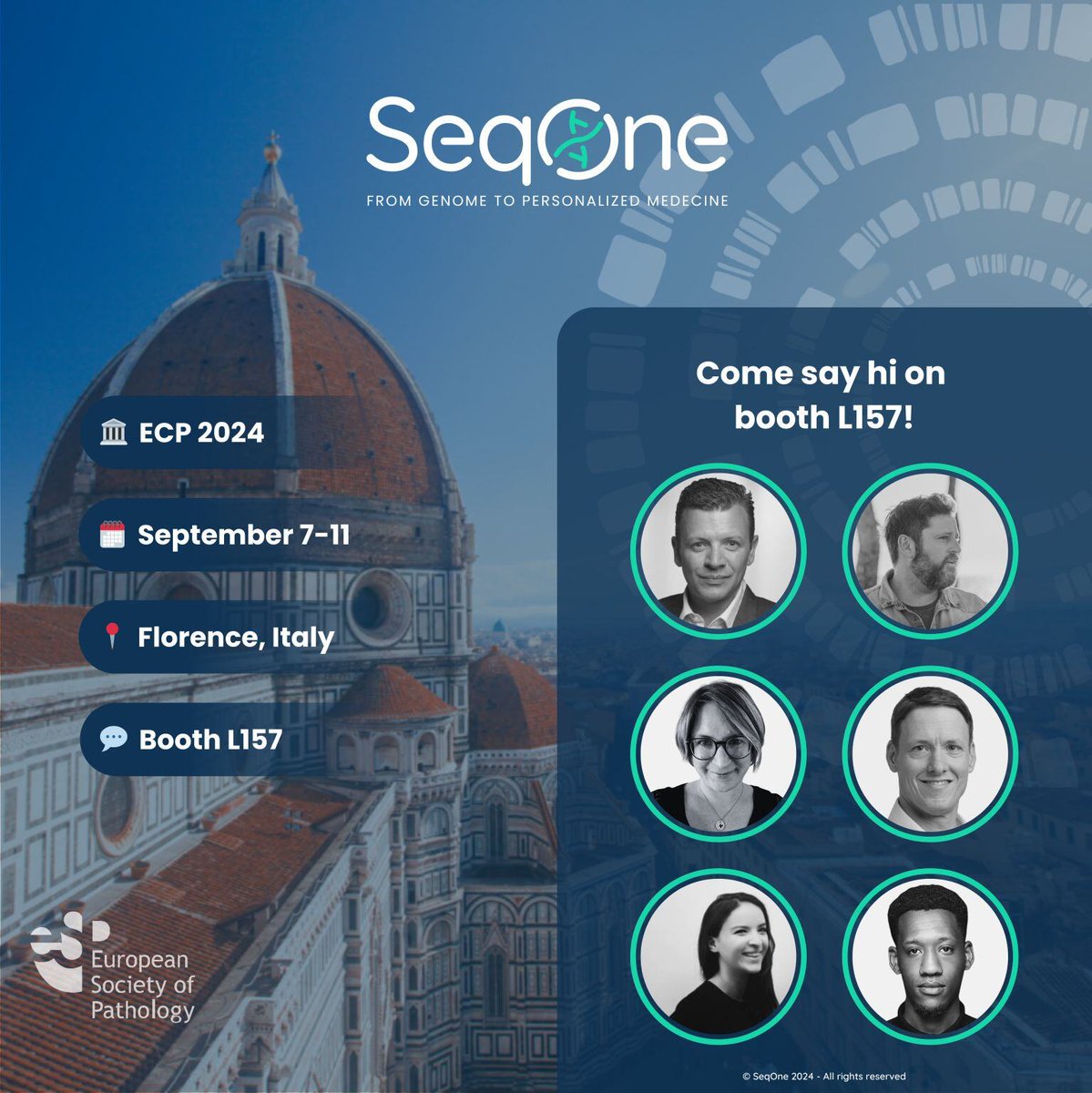 SeqOne (@seqonegenomics) on Twitter photo 🧬 Excited for #ECP2024 in Florence! 🇮🇹 Join us at Booth L157 to discover SeqOne's innovative Oncology solutions. Learn about SomaHRD, SomaLBx, and SomaDNA for precision testing in cancer care. Plus, get a sneak peek at our upcoming SomaCGP. Let’s connect! 🔍✨ <a href="/ESP_Pathology/">European Society of Pathology (ESP)</a> 🧬 Excited for #ECP2024 in Florence! 🇮🇹 Join us at Booth L157 to discover SeqOne's innovative Oncology solutions. Learn about SomaHRD, SomaLBx, and SomaDNA for precision testing in cancer care. Plus, get a sneak peek at our upcoming SomaCGP. Let’s connect! 🔍✨ <a href="/ESP_Pathology/">European Society of Pathology (ESP)</a>