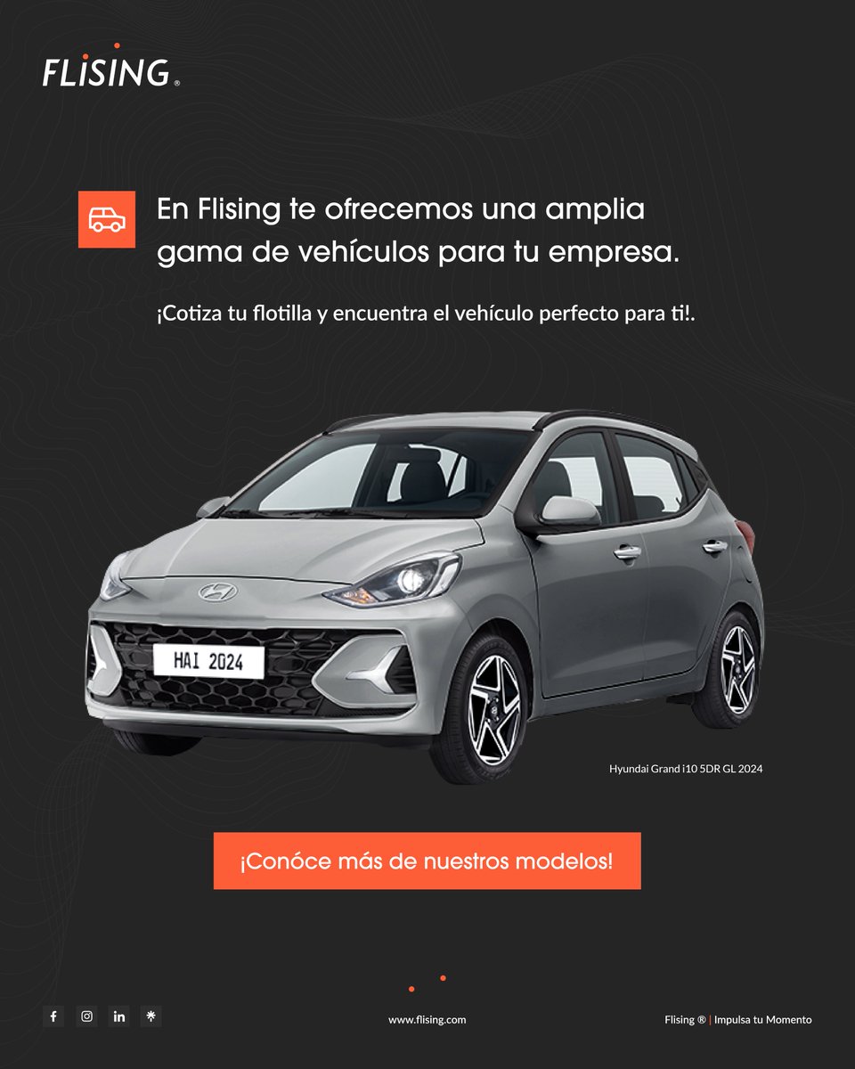Flising_mx's tweet image. Conoce nuestra variedad de vehículos disponibles para tu arrendamiento. ⭐🚗

En Flising, ofrecemos una amplia gama de vehículos para satisfacer todas tus necesidades empresariales. ✨🚐

📲 Cotiza tu flotilla y  encuentra los vehículos perfectos para tu negocio.