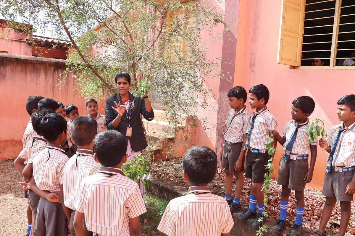 avm_school95's tweet image. Mrs. Julie conducted an engaging science activity on the &quot;Parts of a Tree,&quot; where students explored the various components of a tree and their functions. This hands-on learning experience helped students deepen their understanding of plant biology.

#AVMSchool #ScienceActivity