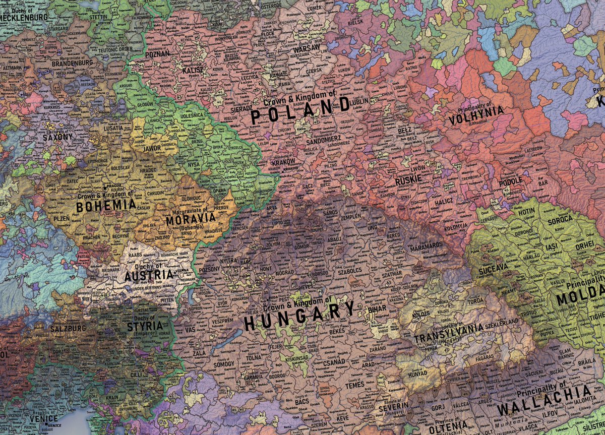 RRatkus's tweet image. more of labelling progress of the europe 1444 map, haven't posted in a while