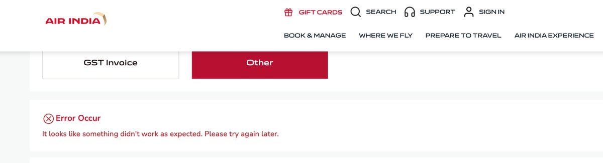 I am trying to book the mortal remains of my uncle from Amsterdam to India, but <a href="/airindia/">Air India</a> cargo and support websites have been giving errors since evening! Please help.
<a href="/Pib_MoCA/">PIB Civil Aviation</a> <a href="/PMOIndia/">PMO India</a> <a href="/RamMNK/">Ram Mohan Naidu Kinjarapu</a> <a href="/mohol_murlidhar/">Murlidhar Mohol</a>  <a href="/rajeshdogra7/">Rajesh Dogra 🇮🇳</a> <a href="/MEAIndia/">Randhir Jaiswal</a>