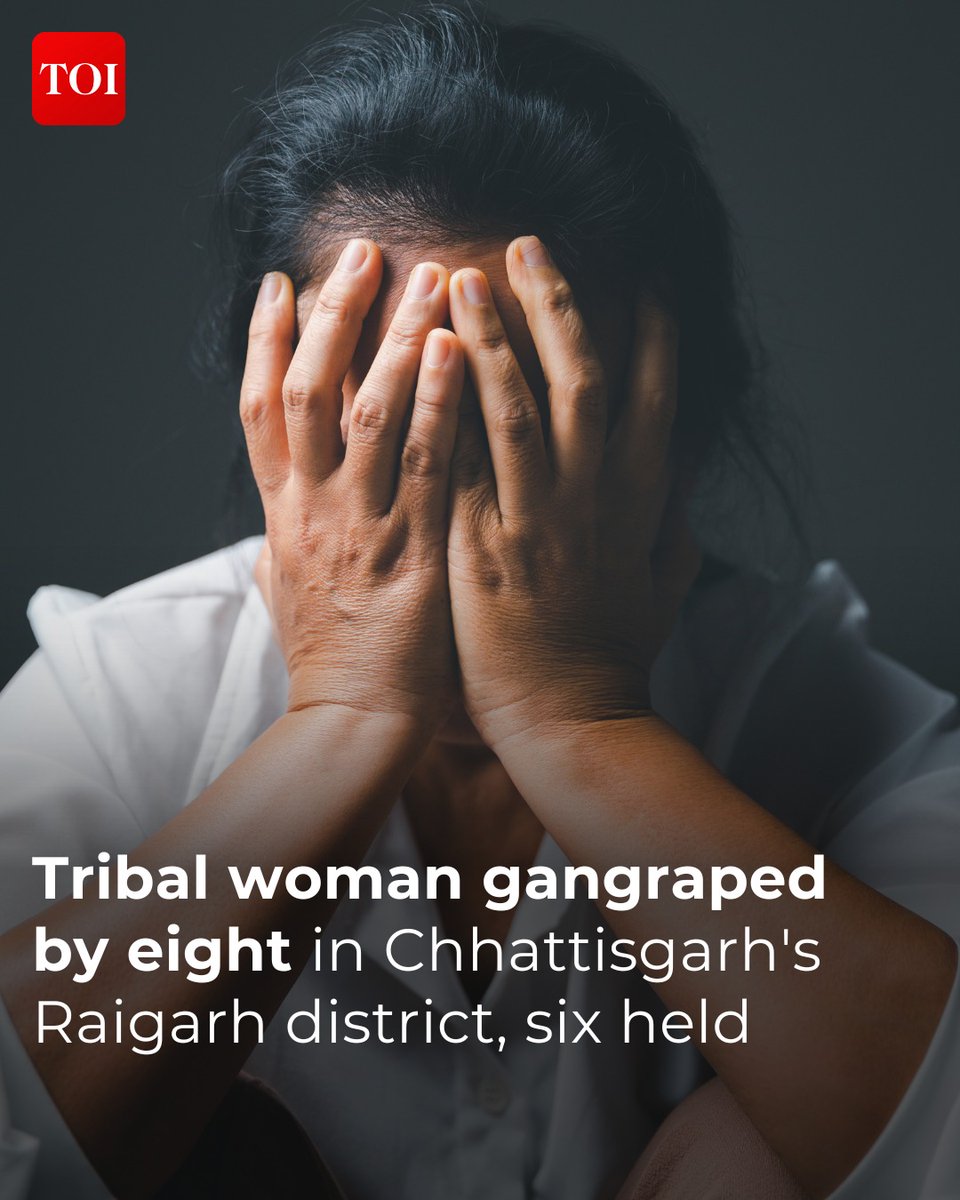 timesofindia's tweet image. A tribal woman was gang-raped in Raigarh district in Chhattisgarh by eight men when she was returning from a village fair on the day of Raksha Bandhan on Aug 19.

More details 🔗toi.in/PYgSBY