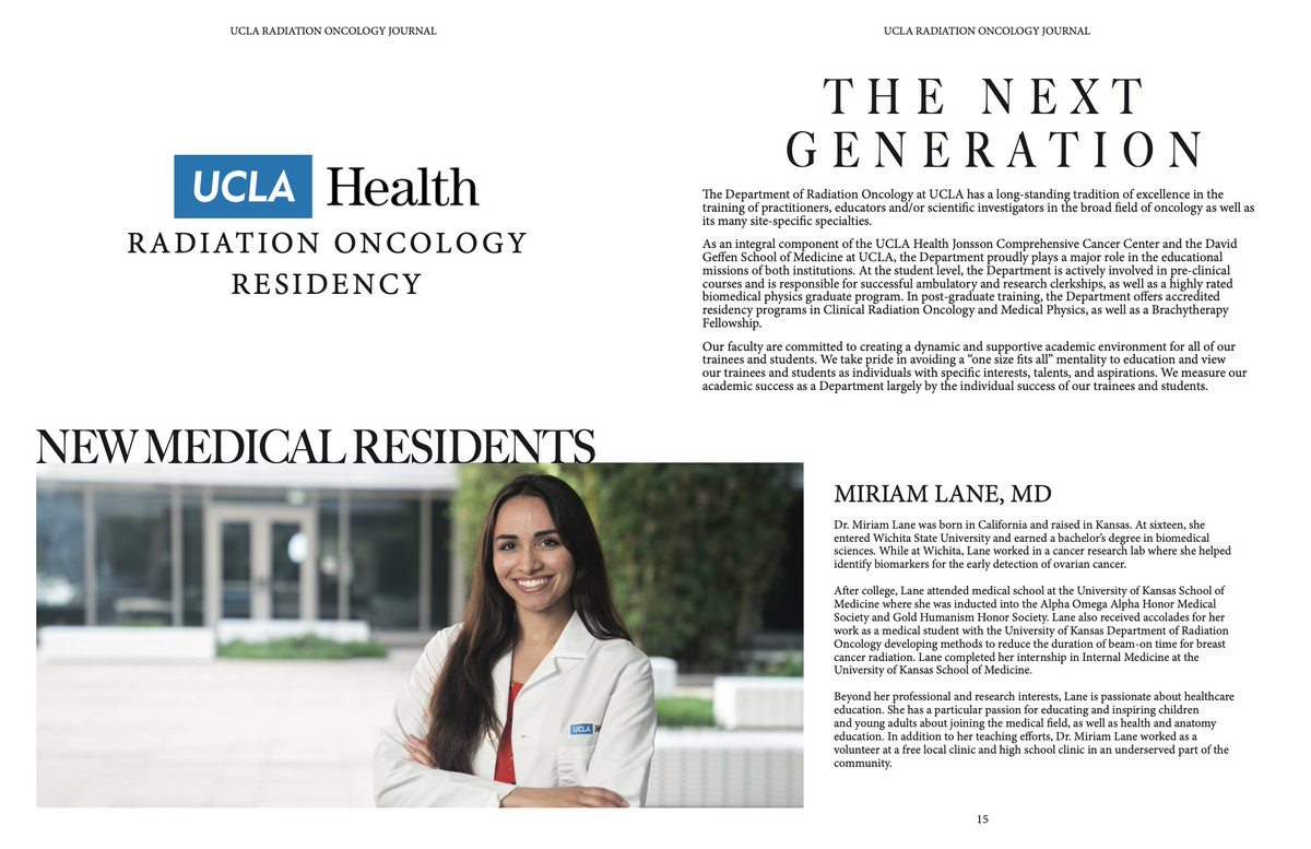 Michael Steinberg MD (@msteinbergmd) on Twitter photo Get to know our new #UCLA Radiation Oncology Residents!
Read More: paperturn-view.com/?pid=ODg882783… Get to know our new #UCLA Radiation Oncology Residents!
Read More: paperturn-view.com/?pid=ODg882783…