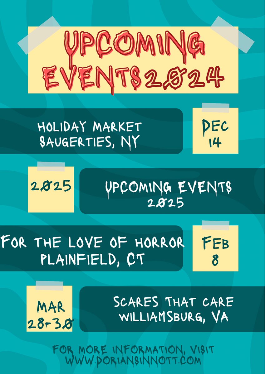 DorianSinnott's tweet image. Since it’s reaching peak horror writer season, here’s all of the (current) upcoming events that I’ll be signing books at for the remainder of the year (and a few I’m booked at next year) 💀🖤 Will I be seeing any of you at some of these?