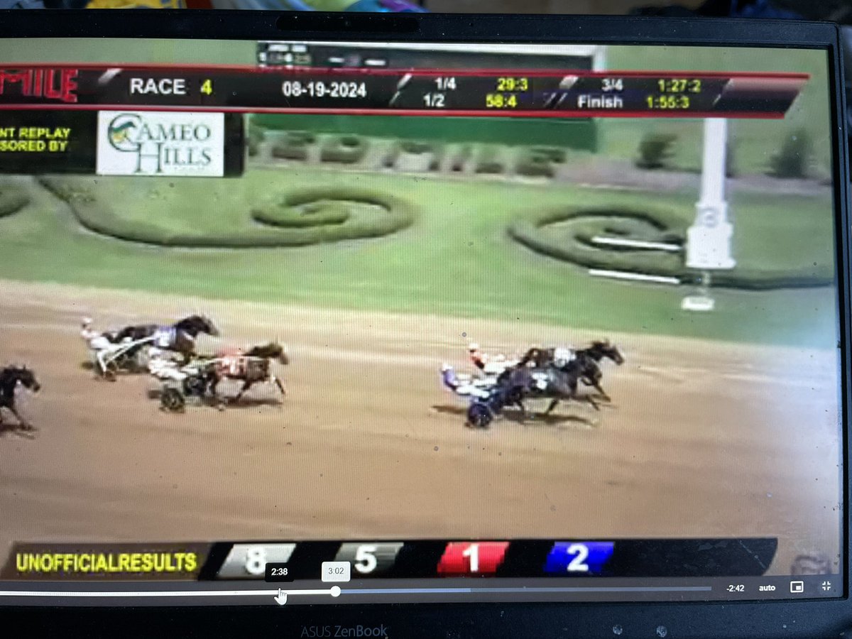 Härlig seger med 2-åriga Durante Hanover  (Walner ) The Red Mile 👌🇺🇸