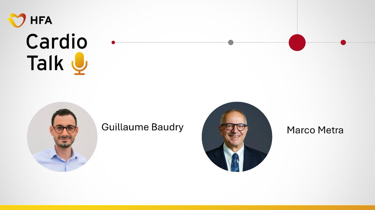 HFAPresident (@hfa_president) on Twitter photo 📣New #HFA_ESC Cardio Talk podcast 🎙️ on Worsening Heart Failure with <a href="/MarcoMetra/">Marco Metra</a> and <a href="/GuiBaudry/">Guillaume Baudry</a>.
🎧 Enjoy this episode on your way to #ESCCongress ✈️🧳🚅 <a href="/escardio/">European Society of Cardiology</a>
esc365.escardio.org/event/1714 📣New #HFA_ESC Cardio Talk podcast 🎙️ on Worsening Heart Failure with <a href="/MarcoMetra/">Marco Metra</a> and <a href="/GuiBaudry/">Guillaume Baudry</a>.
🎧 Enjoy this episode on your way to #ESCCongress ✈️🧳🚅 <a href="/escardio/">European Society of Cardiology</a>
esc365.escardio.org/event/1714