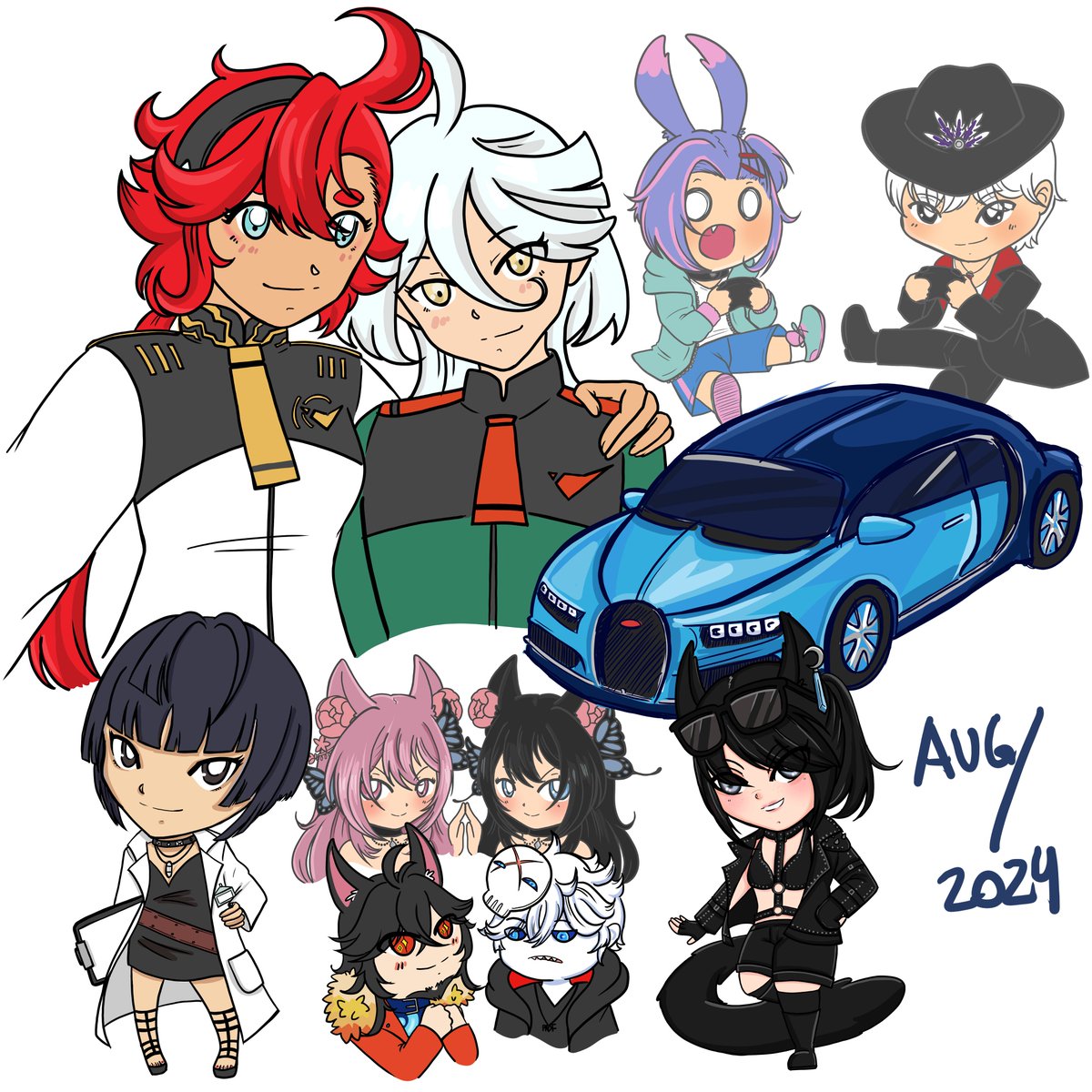 SweetSenkai's tweet photo. Me: I'm not THAT late on my schedule

Also me:

Heyo! I'm a bit late to post this but hey, better late than never! (I'm not good with social media management) Here are the results of our last 3 chat request live drawings! Those are requests from point redeems along the month https://t.co/8xsQIB42VC