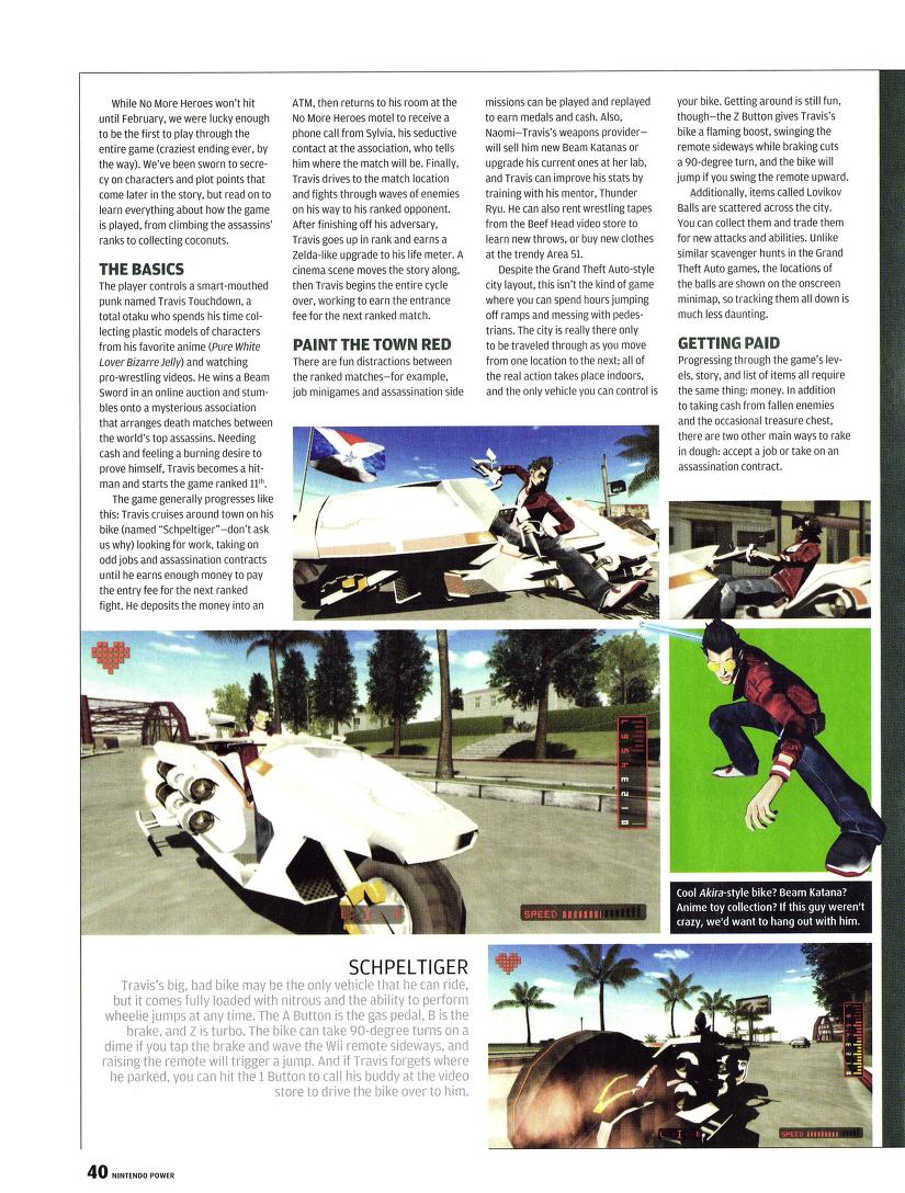 SaveTheNMHPast's tweet photo. No More Heroes (Wii) featured in Nintendo Power #223 https://t.co/SbgtFeW9XC