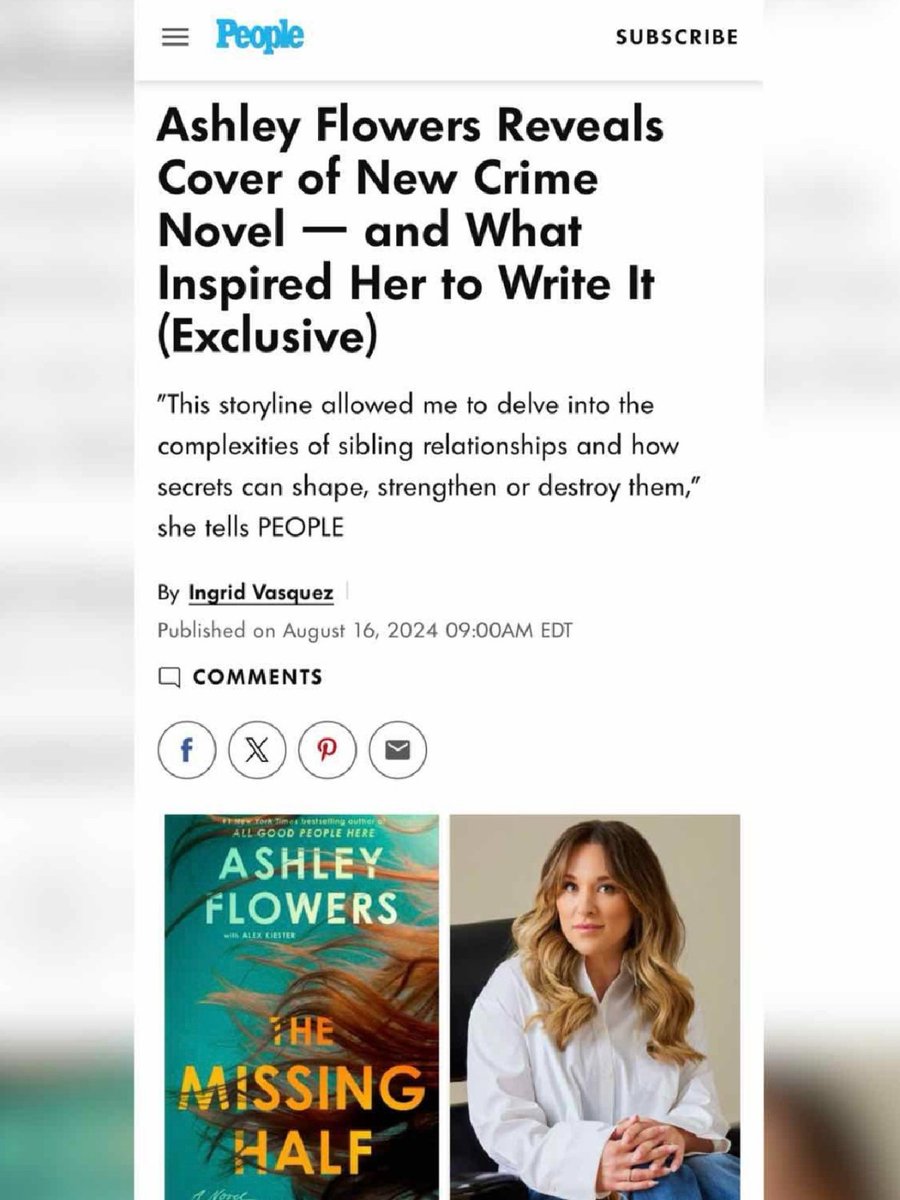 Read @ash_flowers' exclusive conversation with <a href="/people/">People</a> now people.com/ashley-flowers… 📘🗯️ 

The Missing Half by Ashley Flowers is available to PREORDER, including a limited quantity of SIGNED COPIES, right now at ashleyflowers.com ✍️